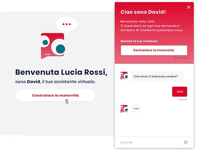 David, the virtual assistant artdirector charachter chatbot design graphic illustration