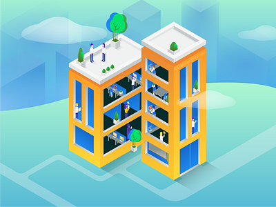 Speak Up - Pulse Survey / Details colorfull flat illustration isometric isometric design ui ui design