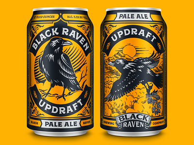 Black Raven - Updraft beer can craft beer northwest package design packaging raven