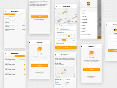 Zayter App ui ux gas parked car