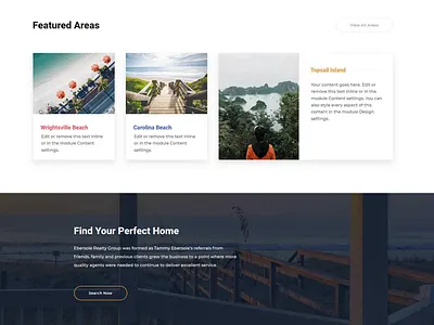 Ebersole Realty clean homepage minimalistic real estate responsive website wordpress