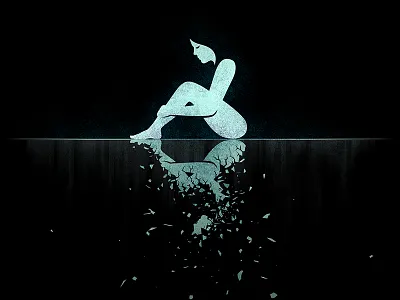 Heartbroken cincinnati concept conceptual dark digitalpainting drawing editorial emotional feelings girl illustration magazine melancholy mental minimalist negativespace silhouette woman