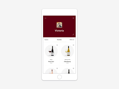 Daily UI 006 - User Profile daily ui mobile animation ui user profile ux whole foods whole foods market wine