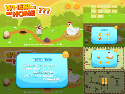 Where's My Home? - Android 3D Game UI android game game ui illustrator photoshop