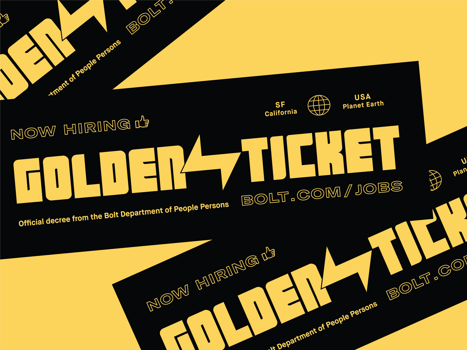 Example of Bolt Golden Ticket