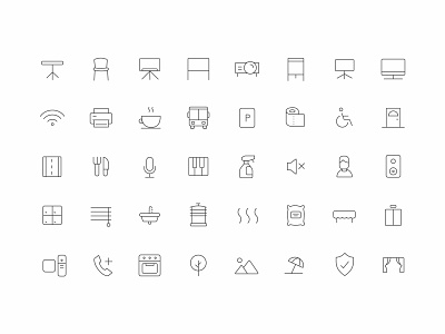 Amenity Icon Set design system icon icon set