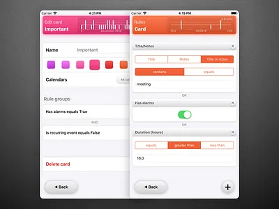 Timeview for iOS app calendar color colorful ios ipad iphone statistics ui