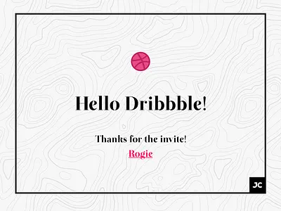 Hello Dribbble! design hello hello dribbble logo minimal topographic