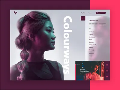 Music Player Prompt colourways desktop music ui web