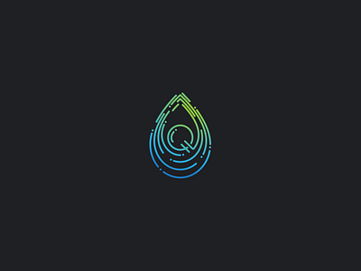 Water Drop clean concept drop eco energy graphic light line lineart logo mark monogram tech water