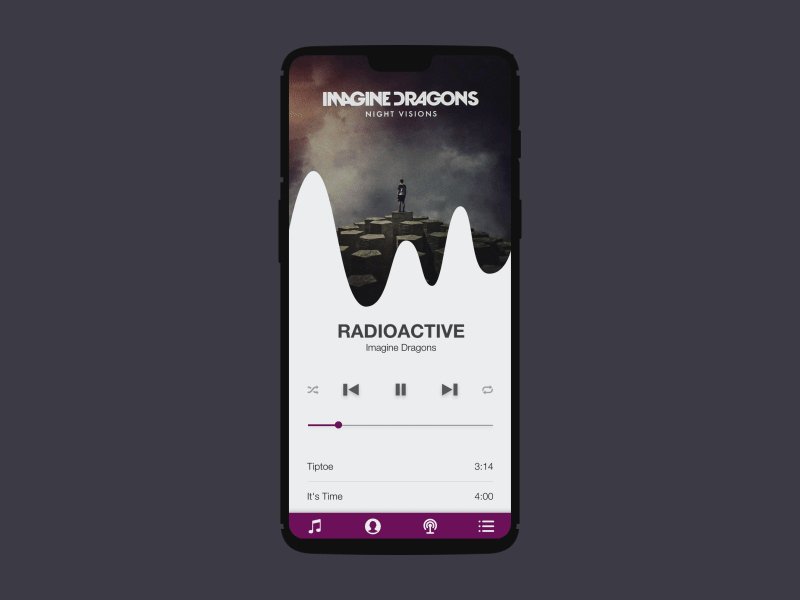 Daily UI 009 - Animated Version animated gif animation daily 100 daily ui daily ui 009 music player music player ui music poster ui design ui gif ux design