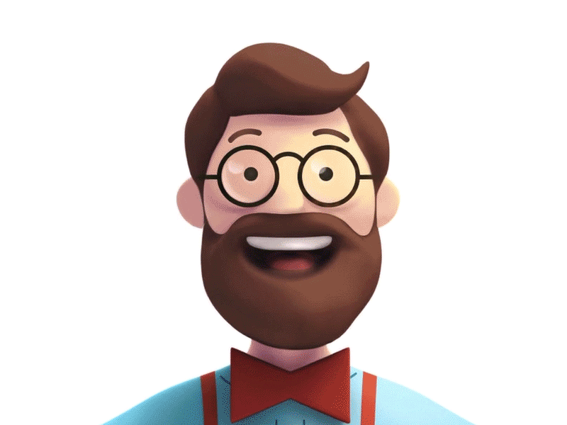 Hey Axel! 3d identity illustration