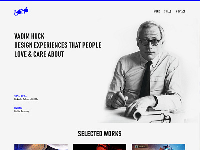 CV Header Design Concept concept design grid header minimal portfolio website