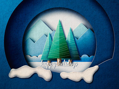 Happy Holidays color design holidays illustration paper