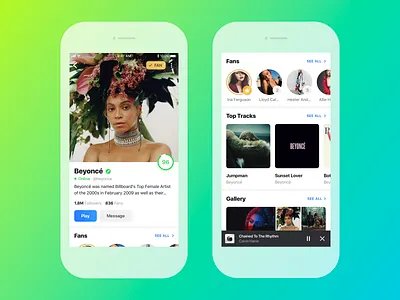 👑 Artists Page app application artist design ios mobile music ui ux