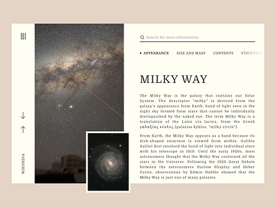 Wikipedia Redesign article desctop encyclopedia landingpage menu bar redesign space stars text box uidesign visualdesign webdedisgn webdesign wikipedia