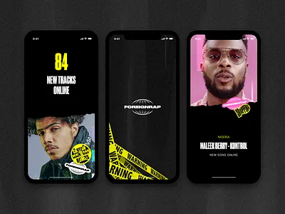 🌐 Foreignrap Assets app application design mobile music ui ux webdesign