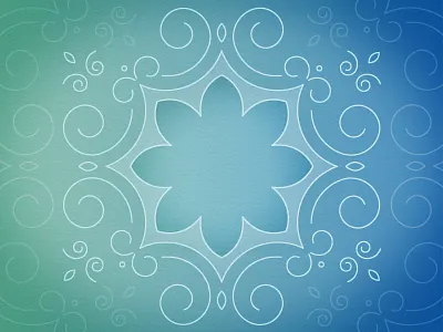 Wellness Pattern blue calming curves green healing line art monolinear pattern teal wellness yoga