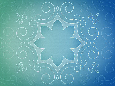 Wellness Pattern blue calming curves green healing line art monolinear pattern teal wellness yoga