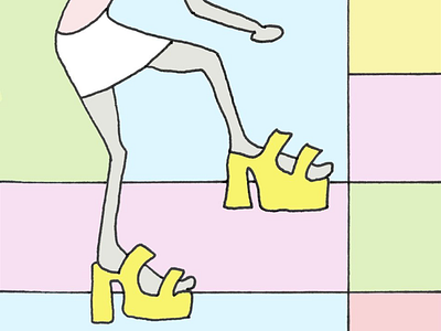 ART EVERY DAY NUMBER 429 / ILLUSTRATION /YELLOW SHOES