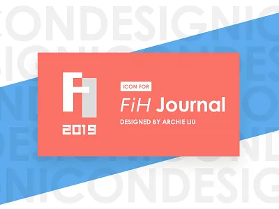 A logo designed for a journal "FiH" design fih icon logo