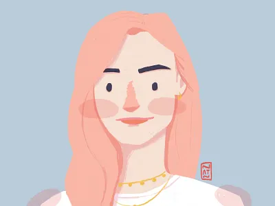 Marzia artist cute design girl girl boss illustration illustration art marzia marzipan pastel portrait women youtuber