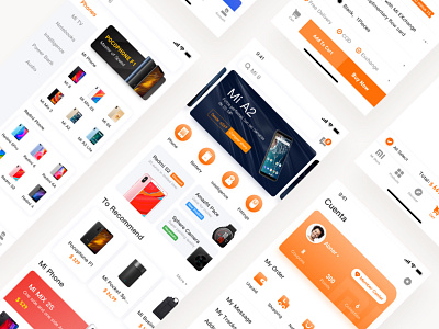 Mi Store Redesign design intelligent hardware mall orange phone ui xiaomi