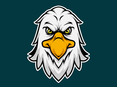 Eagle Head Mascot Logo aggresive angry animal beast bird carnivore character design eagle esport falcon fur game gaming hawk head icon illustration logo mad