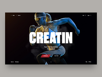 Creatin – Study Phyto Estrogens clean design girl interface sport typography ui ux web