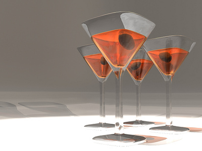 Coktails 3d render