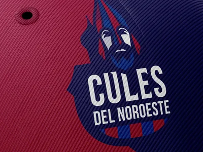 Cules Del Noroeste barcelona character cules football logo soccer vector