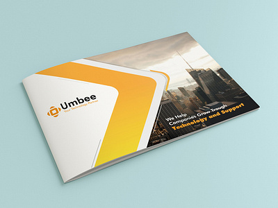 Umbee Brochure Design a4 a4 paper brochure brochure design clean color creative design graphic graphic design hardware hosting illistration illustration landscape logo network print tool vector