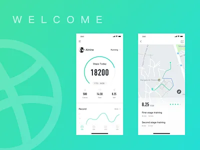 Welcome Dribbble Sport app design illustration ui ux web 设计