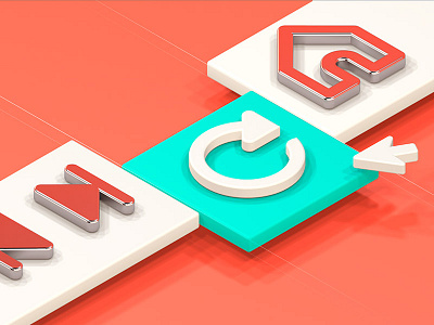 Vivaldi 2.2 Hero 3d browser cinema4d icons illustration isometric peach shiny vivaldi