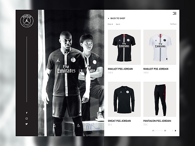 PSG X Jordan design jordan landing minimal psg ui valentin semes web webdesign webpage website