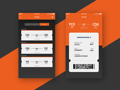 Daily UI Challenge Day 024 Boarding Pass app boardingpass dailyui dailyuichallenge design flat flight pass flightpass interface ui uitrend ux vector