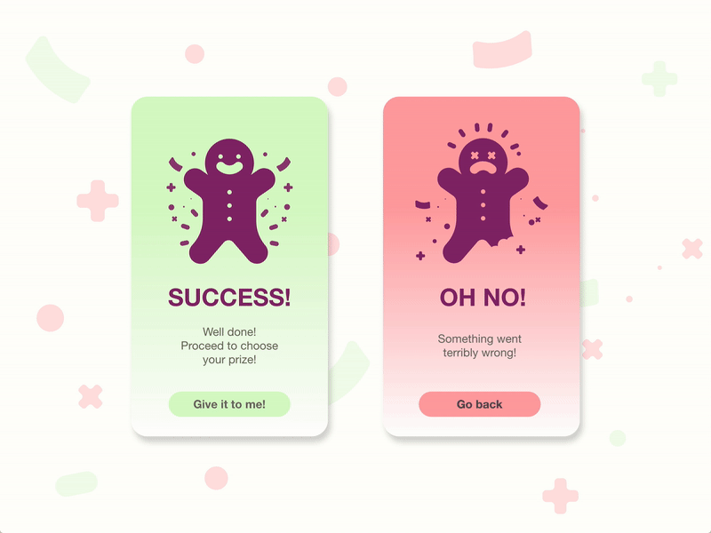 Daily UI 011 - Flash Success/Error daily 100 challenge daily ui daily ui 011 daily ui challenge error error message flash cards success success message ui concept ui design ui designer user interface design