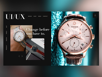 ⌚ Watch Brand / Watch Store black branding clock design interface landingpage photoshop store design uid uidesign userexperience userinterface ux uxdesign watch web webdesign website