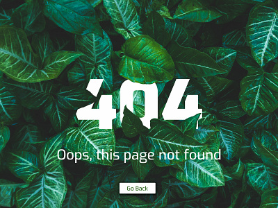 Daily UI Day 008 – 404 Page