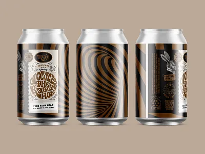 Crowler Label beer crowler down the rabbit hole label reve