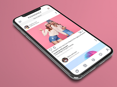 Fashionly - Home Page Design design mobile mobile app design ui ux