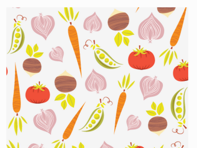 Veggie Pattern Illustration adobe illustrator atlanta atlanta artist atlanta designer food food and drink food art food illustration pattern pattern a day produce surface design vegetables veggie art veggie illustration veggies