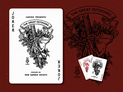 TGO / Joker 1 banner drawing frog hand drawn illustration joker lettering outdoors playing cards team typography vintage