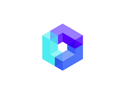 L cubed cubed icon l logo triple