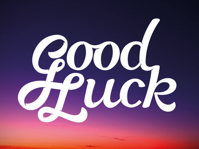 Good luck lettering design lettering logo type typography vector