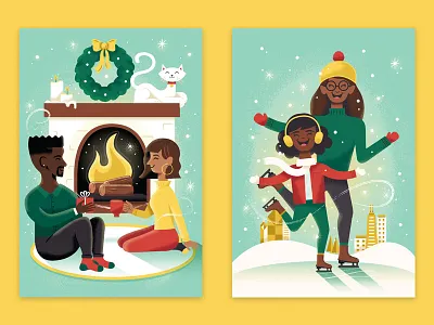 Museum of Science + Industry Chicago Holiday Campaign building cat chicago christmas coffee cold festive fire place gifts holidays ice skating snow snow flakes winter