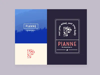 Pianne Healing Rooms beauty brand custom design health lettering logo print spae