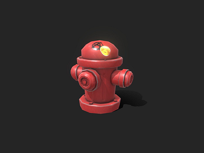 Props - Stylized Fire Hydrant 3dmodel cartoon gameart gamedev lowpoly stylized