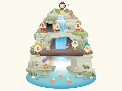 Snow White Grotto character design cute disney disney princess illustration kids snow white wonderground gallery