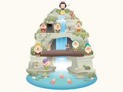 Snow White Grotto character design cute disney disney princess illustration kids snow white wonderground gallery